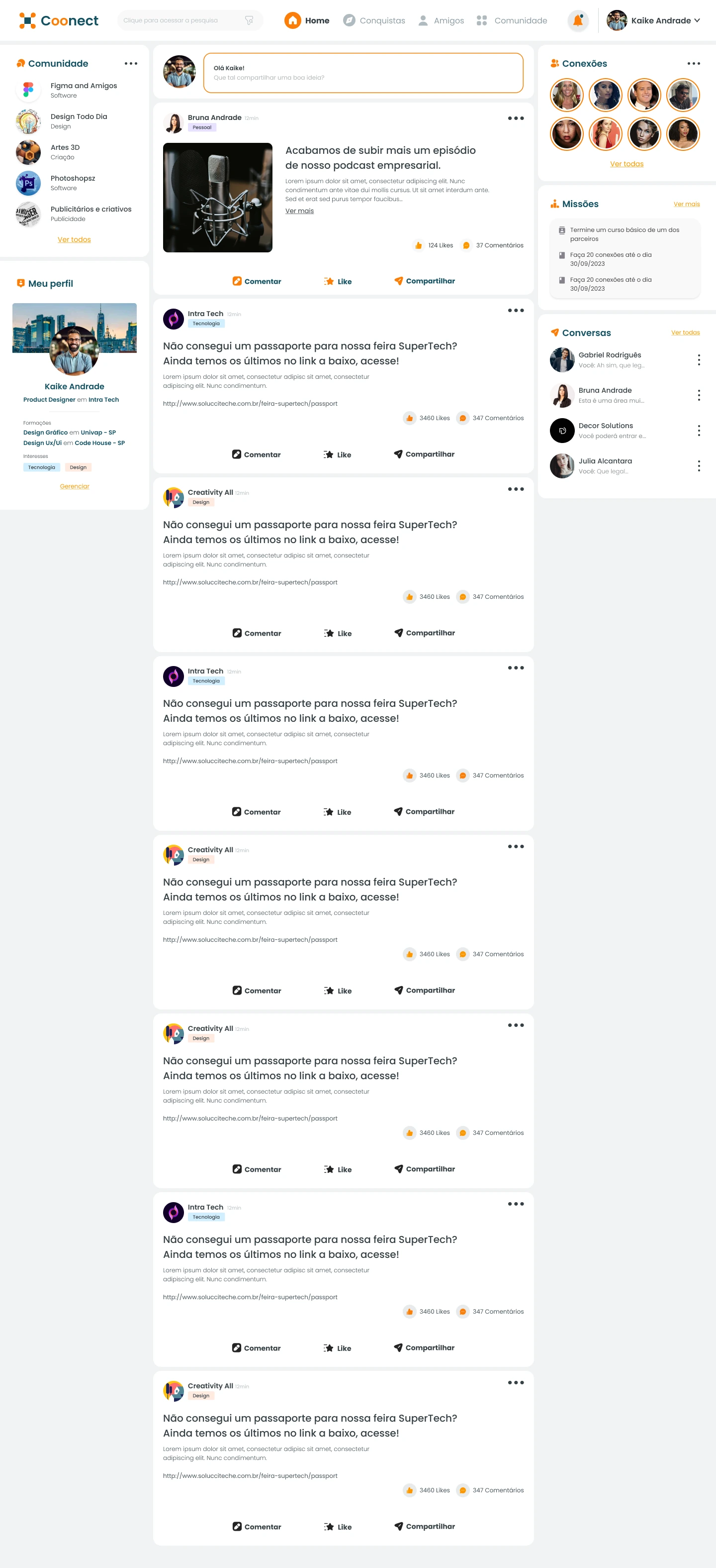 Feed e descoberta