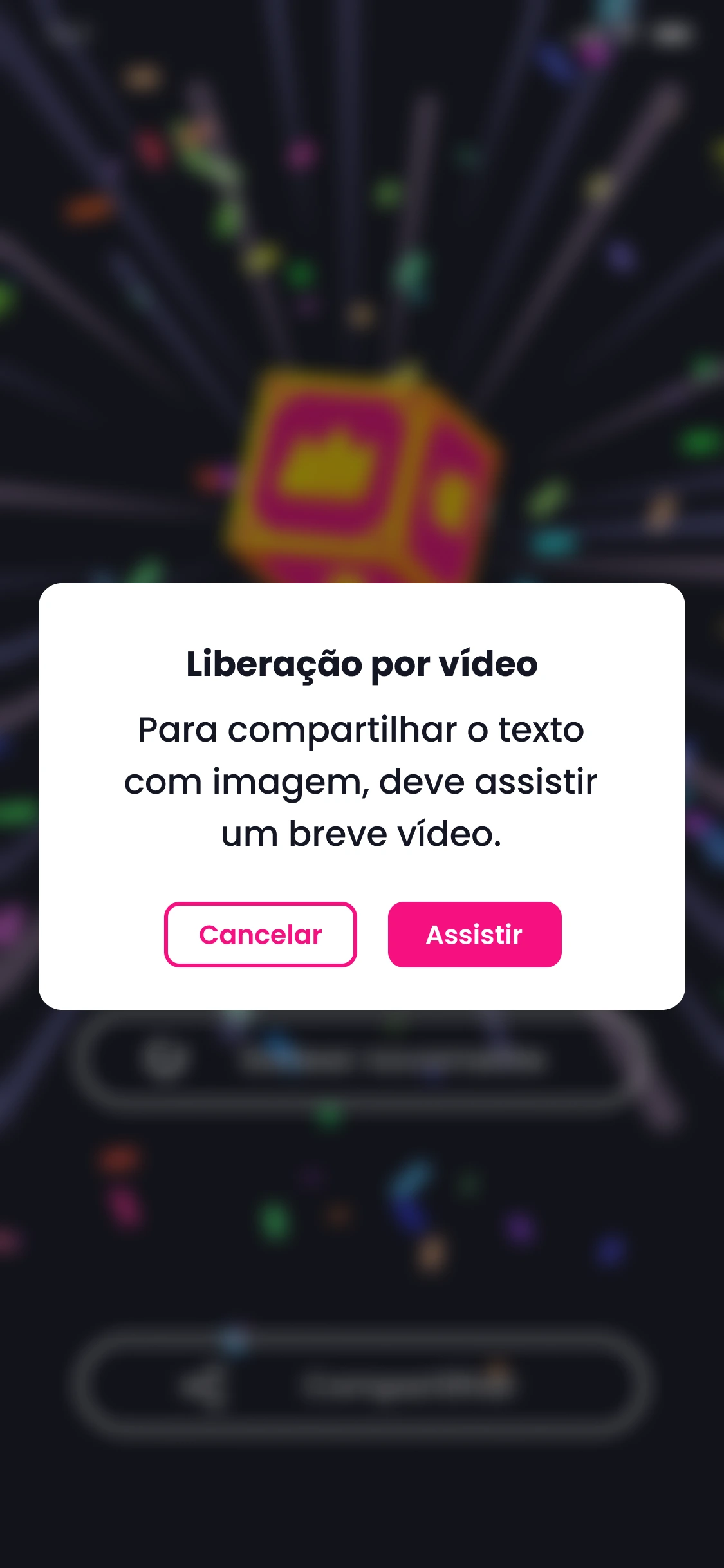 Opções de compartilhamento