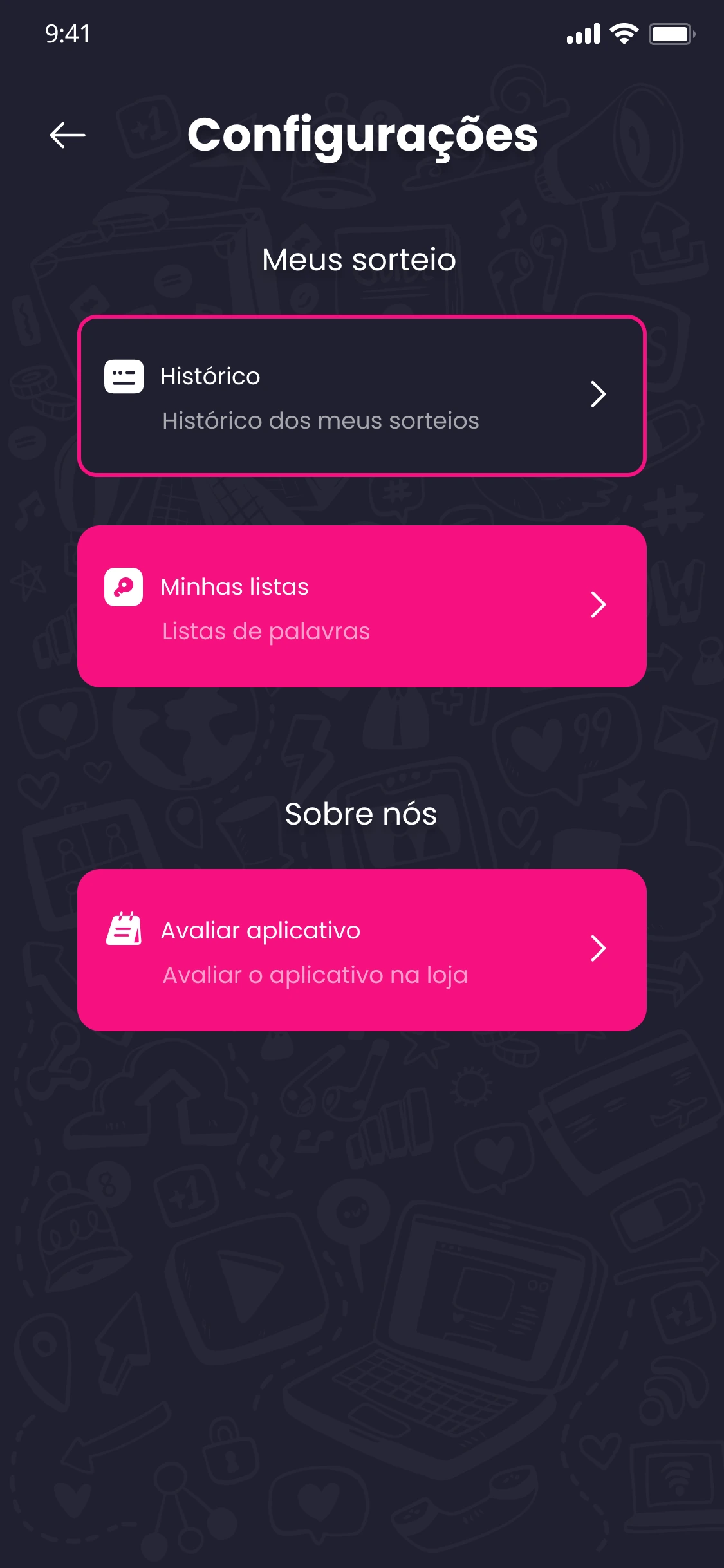 Configurações