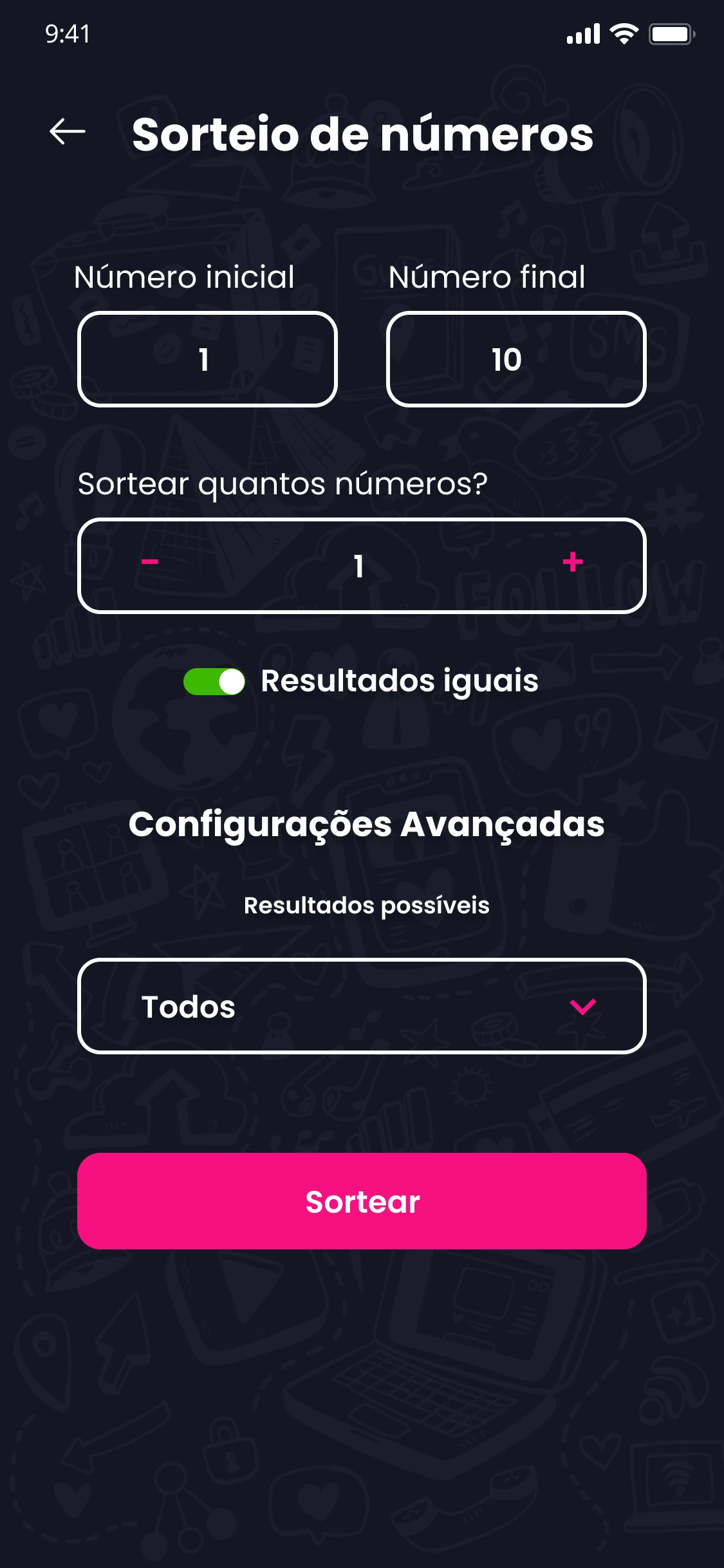 Intervalo de números